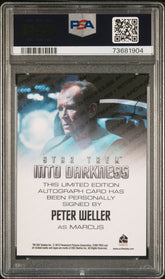 2014 Star Trek Movie Autograph Peter Weller as Marcus Limited Auto PSA 10/10 Gem